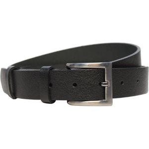 Riem - Zwart - 3 cm Breed - Riem Heren - Leer - Riem Dames - Totale Riem Lengte 110 cm (Taillemaat tot 90 cm)