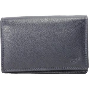 Compacte Leren Dames Portemonnee Donkerblauw- Ideale Dames Portemonnee Donkerblauw Leer