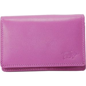 Dames Portemonnee - Compact- Roze - RFID - Ideale Dames Portemonnee - Echt Leer
