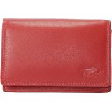 Compacte Leren Dames Portemonnee Rood RFID - Ideale Dames Portemonnee Anti Skim Rood Leer