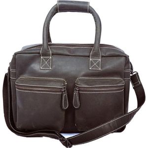 Westernbag Van Trendy Zwart Buffelleer, Deze Ruime Handtas Heeft Een Verstelbare Schouderband