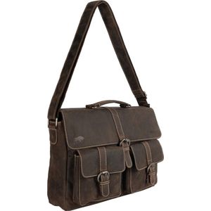 Messenger Bag - Werktas - Schooltas - Buffelleer Donkerbruin - Arrigo