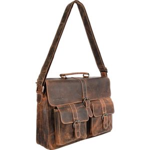 Messenger Bag - Werktas - Schooltas - Buffelleer Cognac - Arrigo