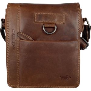 Tassen Heren - Schoudertas - Tassen Dames - Crossbody - Leer - Cognac - Arrigo