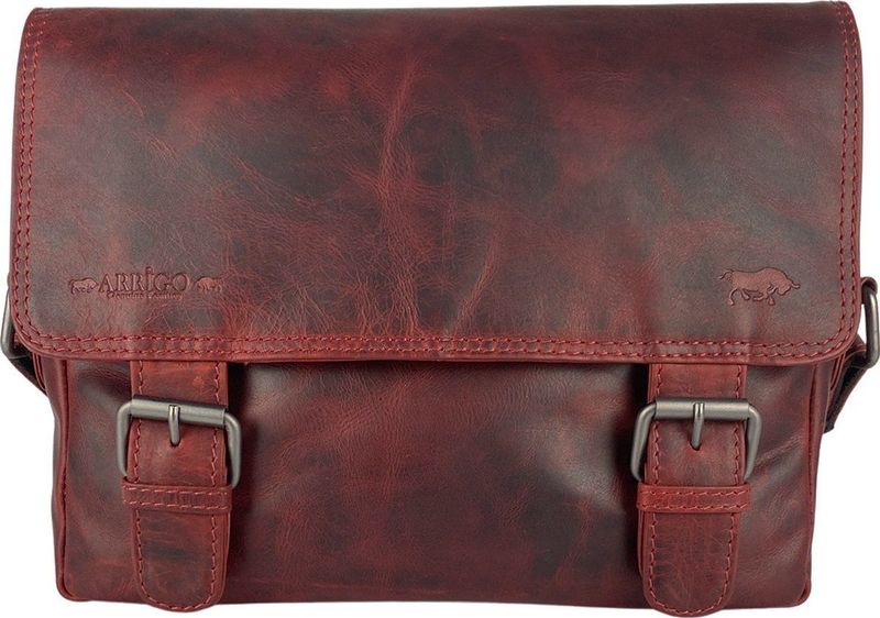 Schoudertassen Vrouw Messenger Bag Schoudertas Dames - Leer - Crossbody - Rood