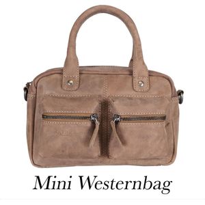 Arrigo Klein Tasje Dames • Schoudertasje • Mini Westernbag • Leer • Taupe