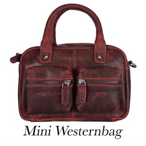 Arrigo Klein Tasje Dames • Schoudertasje • Mini Westernbag • Leer • Rood