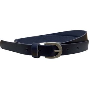 Riem - Tailleriem - Blauw - Leer - 2 cm - Totale Lengte 115 cm - Taille maat 95