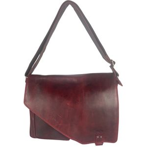 Laptoptas - Rood - Werktas Dames - Aktetas - Crossbody Tas Dames - Laptop tot 15.6 inches - Tas - Leer - Donker rood