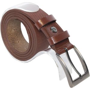 Arrigo Riemen - Riem Heren - Riem Dames - 3.5 cm - Leer - Cognac - Lichtbruin - Taille maat: 90 cm