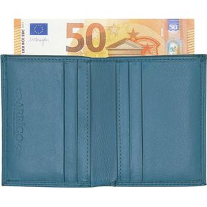 Pasjeshouder - Creditcardhouder - Briefgeld vak - Leer - Lichtblauw - Pasjes