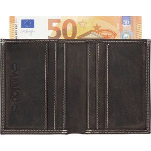 Arrigo - Pasjeshouder - Creditcardhouder - Kaarthouder - Buffelleer - Pasjes - Donkerbruin