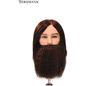Bergmann - Oefenhoofd Angelo - Lichtbruin - 20cm - 100% Menselijk Haar
