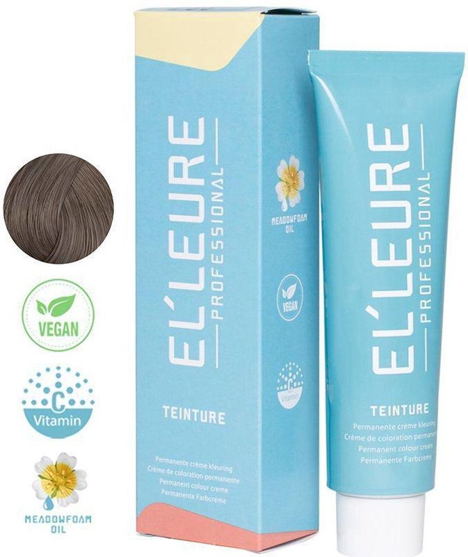 Elleure Haarverf - Teinture 6.1 donker asblond - 100 ml