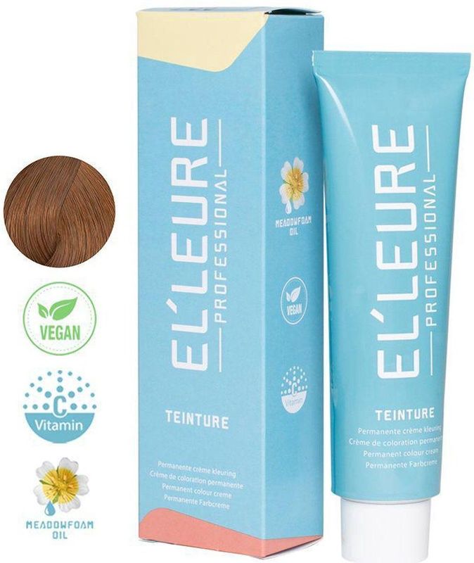 Elleure Haarverf - Teinture 7.4 midden koperblond - 100 ml