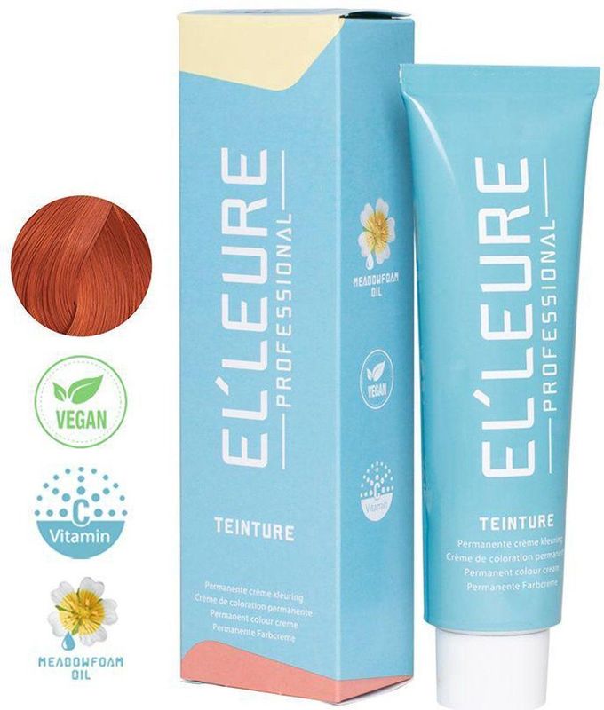 Elleure Haarverf - Teinture 7.444 middenblond extra intensief koper - 100 ml