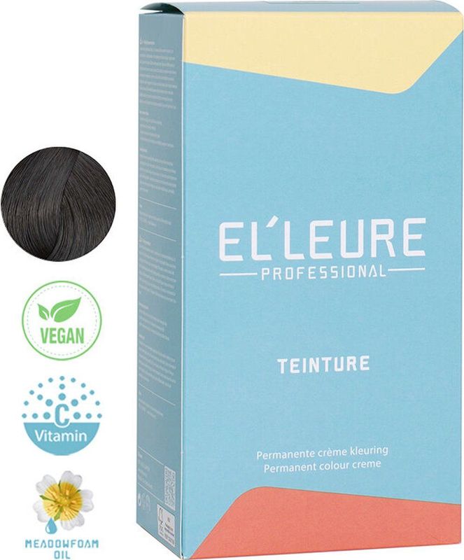 Elleure Teinture - Single Use - Haarkleuring - Intens Donkerbruin - Veganistisch