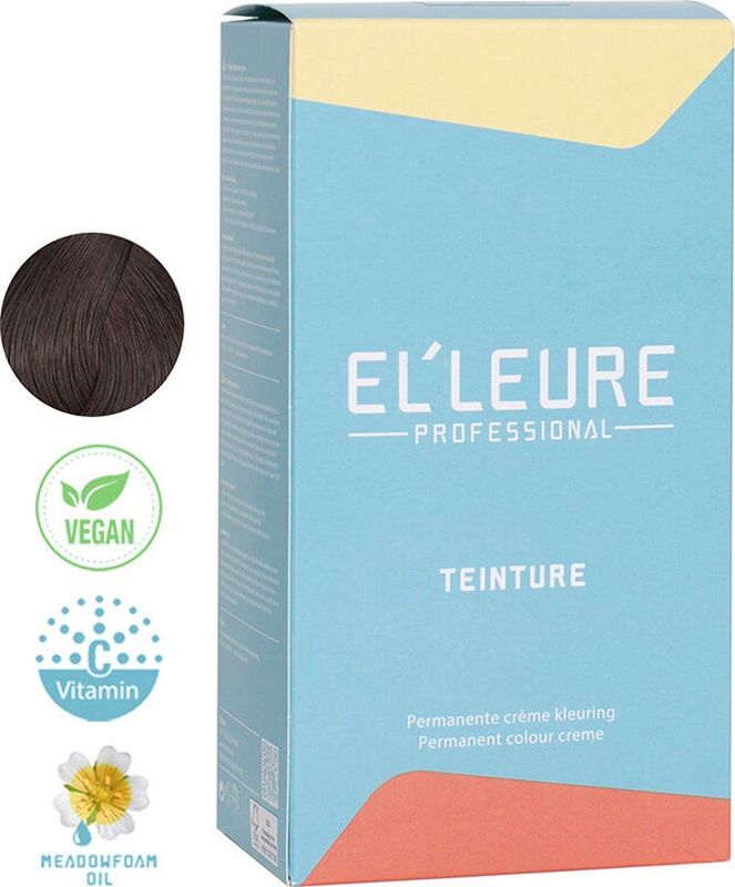 Elleure Teinture - Permanente Haarkleuring - Midden Mahoniebruin - Veganistisch
