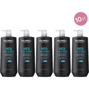 10x Goldwell Dualsenses for Men Hair & Body Shampoo 1000ml