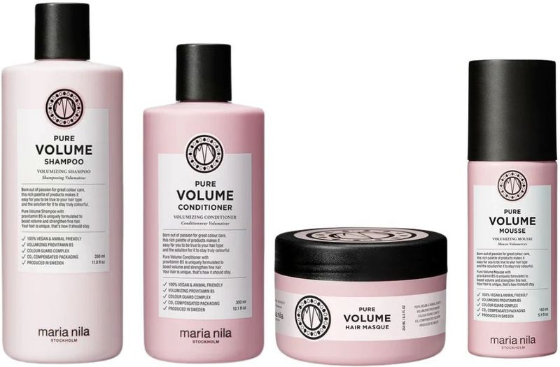 Maria Nila - Stop Futloos Haar Set (Pure Volume Set met Shampoo + Conditioner + Masque + Volume Mousse)