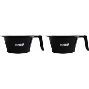 2x Haibu Essentials Verfbakje Antislip met handvat zwart