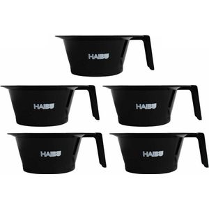 10x Haibu Essentials Verfbakje Antislip met handvat zwart