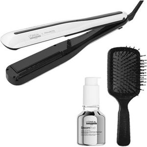 L'Oréal Professionnel Steampod 3.0 + 3-in-1 Smoothing Treatment + Borstel