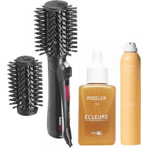 Babyliss PRO Roterende warme luchtborstel + Elleure Modeler Haarlak 300ml + Olie 50ml