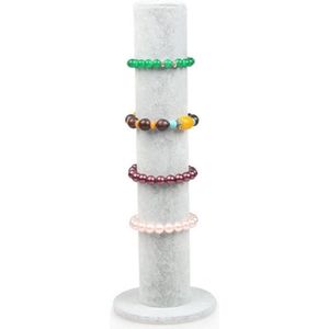Fliex Sieraden display Elastiekjes opbergen Grijs - Velours - 1 Rol