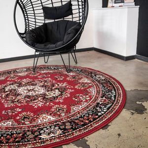 Rond Vintage vloerkleed Nain Perzisch Rood - Rond 200 Ø - (L)