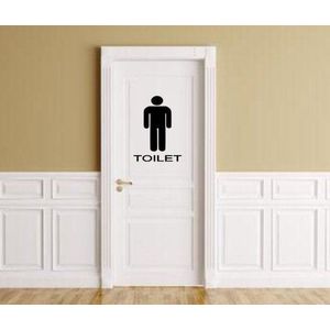 Sticker voor heren toilet silhouette man | Rosami