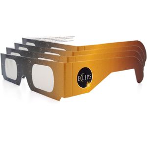 Eclips bril Voor Zonsverduistering - 4 Eclipsbrillen - Full color