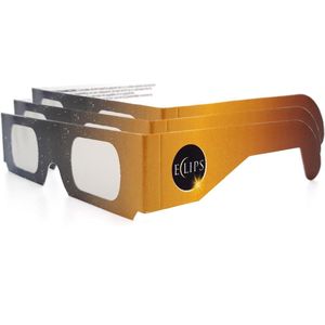 Bril Voor Zonsverduistering - Drie Eclipsbrillen - Kunststof - Full color