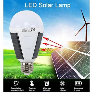 Kampeerlamp LED op zonne-energie | Draadloze bollamp werkend op sollar | LED Solar bulb