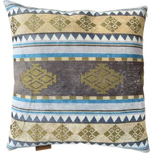 Sierkussenhoes Kashan - Persis Treasures - 45x45cm - Blauw Grijs - Uniek Perzisch patroon