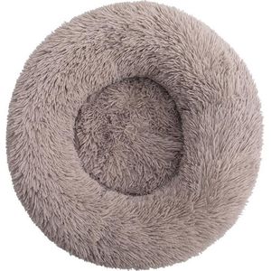 KUSSIES® Kussen 80 Cm Met Wasbare Hoes - Taupe - Hondenkussen Speelkussen Kind - Donut Zitzak Rond Hondenmand Grijsbruin Grijs Bruin Grijsbruine