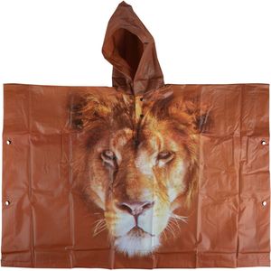Kinder regenponcho - leeuw - kinderponcho herbruikbaar - funcadeau schoencadeautje - kerst cadeau tip