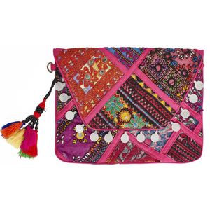 Debbie Katz Patchi Clutch - Roze/Multi