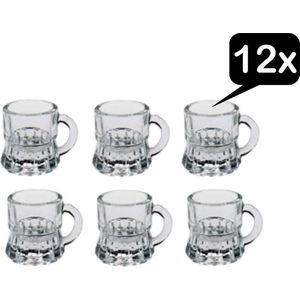 Borrelglaasjes - shotglaasjes - Oktoberfest - bierpul - borrelglas - shotglas - schnaps - set van 12 stuks