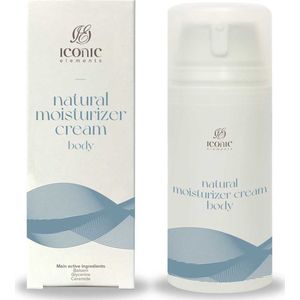 Iconic Elements Natural Moisturizer Cream Body - met plantaardige was, glycerine, ceramide en squalene - vochthoudend - hydraterend - ontwikkeld door dermatoloog - 100ml
