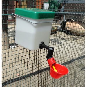 Budget kippen drinkfles met cup 1 liter