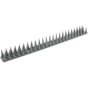 AllesTegenOngedierte.nl Puntstrip 45 cm grijs met hoge pin - set a 12 stuks | Kunststof duivenpin Voordeelverpakking