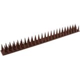 Puntstrip 49 cm bruin met hoge pin - set a 12 stuks | Kunststof duivenpin Voordeelverpakking