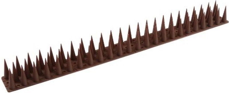 Puntstrip 49 cm bruin met hoge pin - set a 12 stuks | Kunststof duivenpin Voordeelverpakking