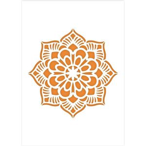 QBIX Mandala Sjabloon A4 Formaat Kunststof - Uitsnede diameter 18cm