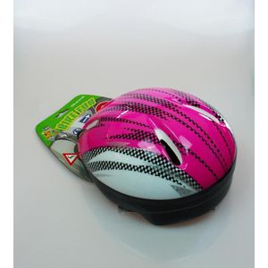 Bike Fun Kinderhelm M50-54 Roze Strepen