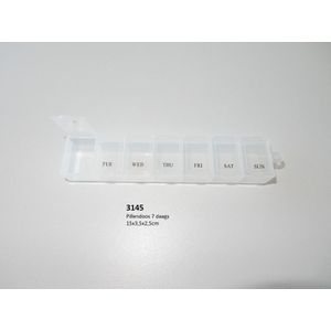 Pillendoosje 7-daags - Transparant - Voor Medicijnen en Supplementen