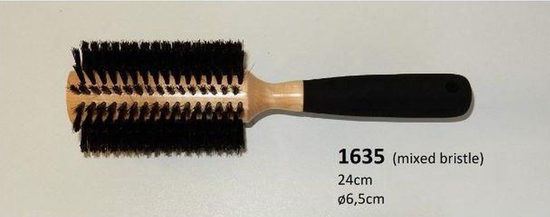 Haarborstel/Föhnborstel 1635 24 Cm  ⌀ 6.5 Cm bruin Kunststof Merkloos Borstel