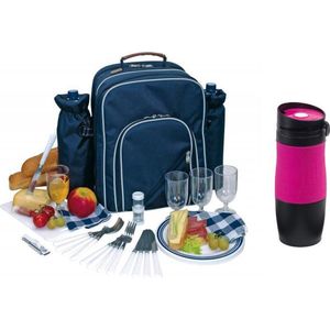 Picknicktas Hydepark met thermosbeker roze