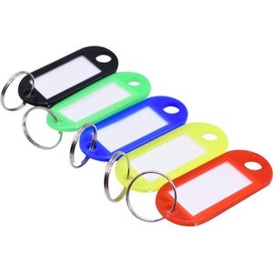 Sleutel labels - 60 STUKS - Keychain verschillende kleuren - Key tag sleutelhanger - Sleutel onderscheider - Naam labels - Sleutels organiseren - Sleutelhouder - Sleutelhanger - Sleutellabels - Bagagelabels - Reislabel - Sleutelhanger